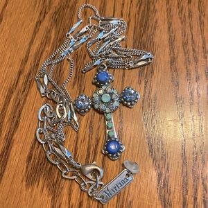 Mariana adjustable cross necklace 14”-18”